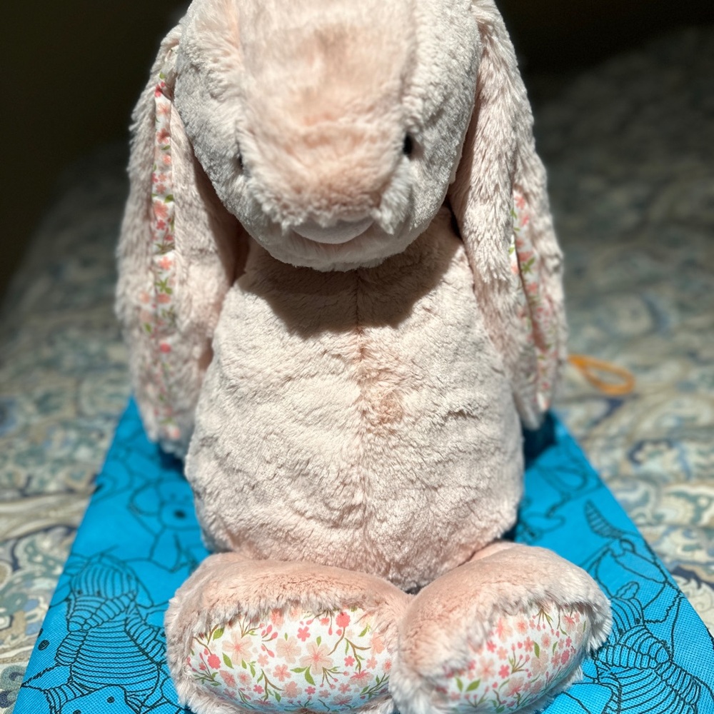 NWT Authentic Jellycat Huge size Blossom Blush Bunny “Cherry”